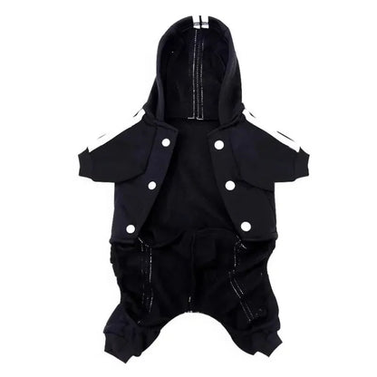 Adidog Dog Jumpsuit - Warm Hoodie Sweatshirt for Yorkies  French Bulldogs - ZOOMNSTORE
