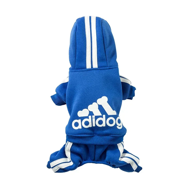 Adidog Dog Jumpsuit - Warm Hoodie Sweatshirt for Yorkies  French Bulldogs - ZOOMNSTORE