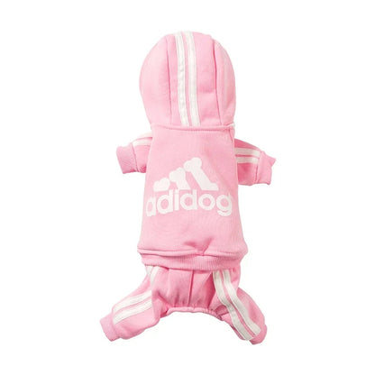 Adidog Dog Jumpsuit - Warm Hoodie Sweatshirt for Yorkies  French Bulldogs - ZOOMNSTORE