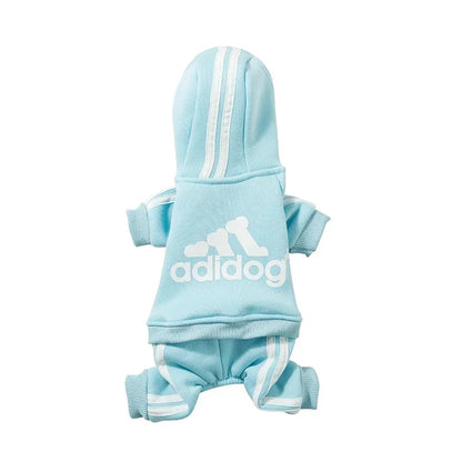 Adidog Dog Jumpsuit - Warm Hoodie Sweatshirt for Yorkies  French Bulldogs - ZOOMNSTORE