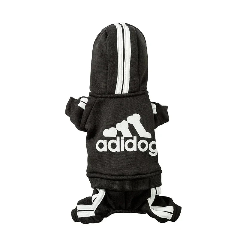 Adidog Dog Jumpsuit - Warm Hoodie Sweatshirt for Yorkies  French Bulldogs - ZOOMNSTORE