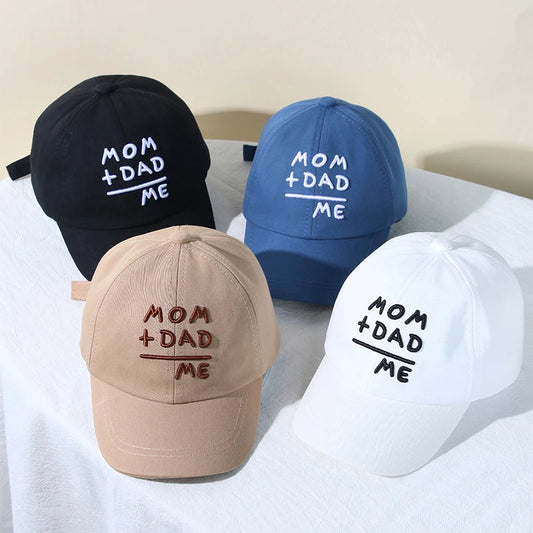 Letter Embroidery Baby Baseball Cap Solid Color Adjustable Toddler Boys Girls Snapback Hat Casual Kids Cotton Duck Tongue Caps - ZOOMNSTORE