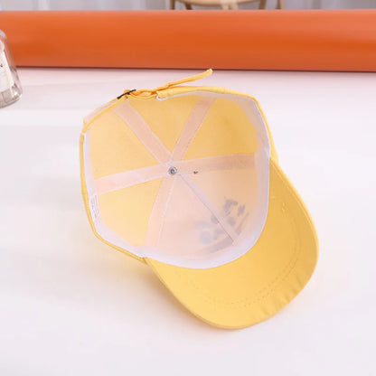 Letter Embroidery Baby Baseball Cap Solid Color Adjustable Toddler Boys Girls Snapback Hat Casual Kids Cotton Duck Tongue Caps - ZOOMNSTORE