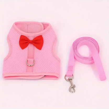 Adjustable Bunny Harness  Leash Set - Soft Vest for Small Pets Rabbits Ferrets Kittens - ZOOMNSTORE