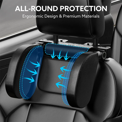 Adjustable Car Headrest – U Shaped Neck Pillow with Telescopic Side Support for Adults & Kids - ZOOMNSTORE