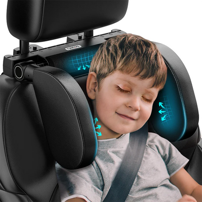 Adjustable Car Headrest – U Shaped Neck Pillow with Telescopic Side Support for Adults & Kids - ZOOMNSTORE