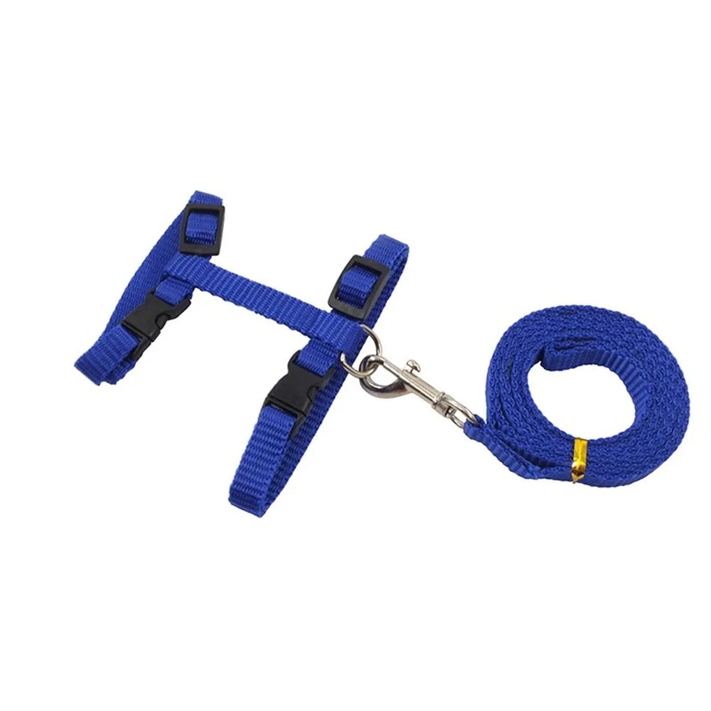 Lightweight Adjustable Cat Harness and Leash Set - Escape Proof Kitten Walking Strap for Small Animals - ZOOMNSTORE