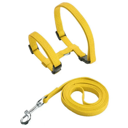 Lightweight Adjustable Cat Harness and Leash Set - Escape Proof Kitten Walking Strap for Small Animals - ZOOMNSTORE