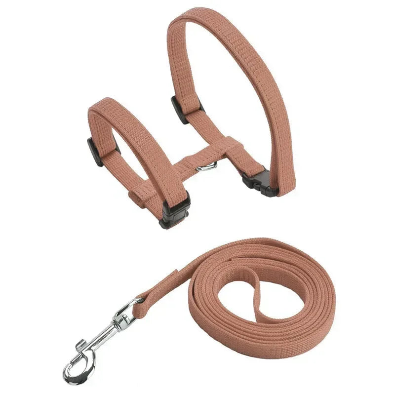 Lightweight Adjustable Cat Harness and Leash Set - Escape Proof Kitten Walking Strap for Small Animals - ZOOMNSTORE
