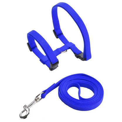Lightweight Adjustable Cat Harness and Leash Set - Escape Proof Kitten Walking Strap for Small Animals - ZOOMNSTORE