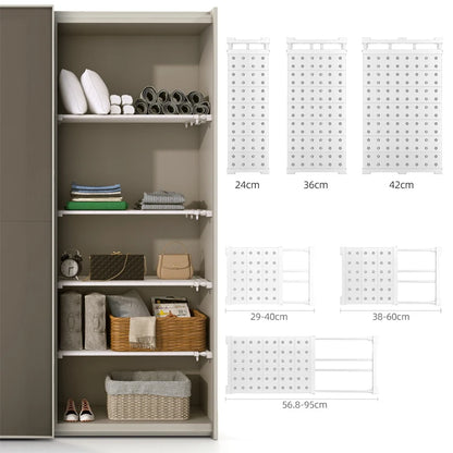 Adjustable Closet Organizer - Wall Mounted Rack With Strong Bearing Capacity - ZOOMNSTORE