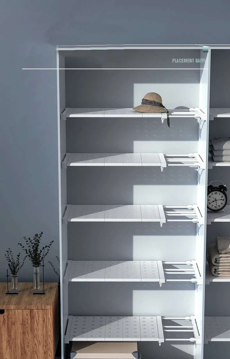 Adjustable Closet Organizer - Wall Mounted Rack With Strong Bearing Capacity - ZOOMNSTORE
