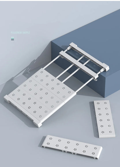 Adjustable Closet Organizer - Wall Mounted Rack With Strong Bearing Capacity - ZOOMNSTORE