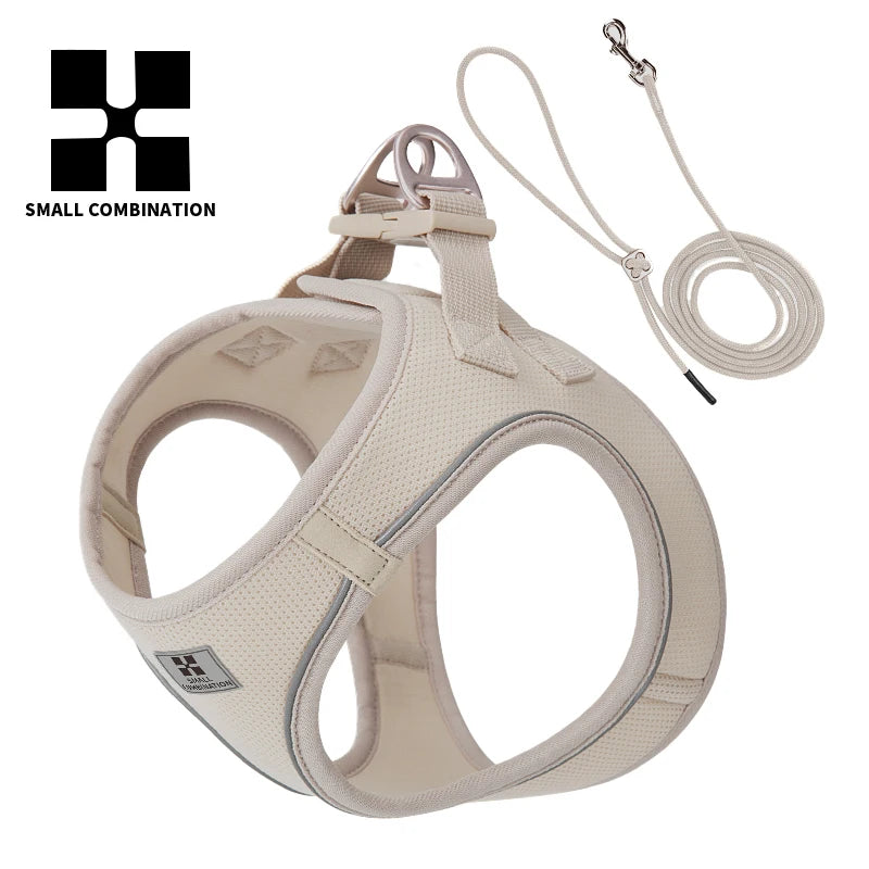 Adjustable Dog Harness and Leash Set - Reflective Vest for Small Medium Dogs and Cats - ZOOMNSTORE
