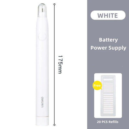 Deli Adjustable Electric Eraser for Sketch Drawing Erasing Writing with Rubber Refills Electric Rubber Pen School Pencil Eraser - ZOOMNSTORE
