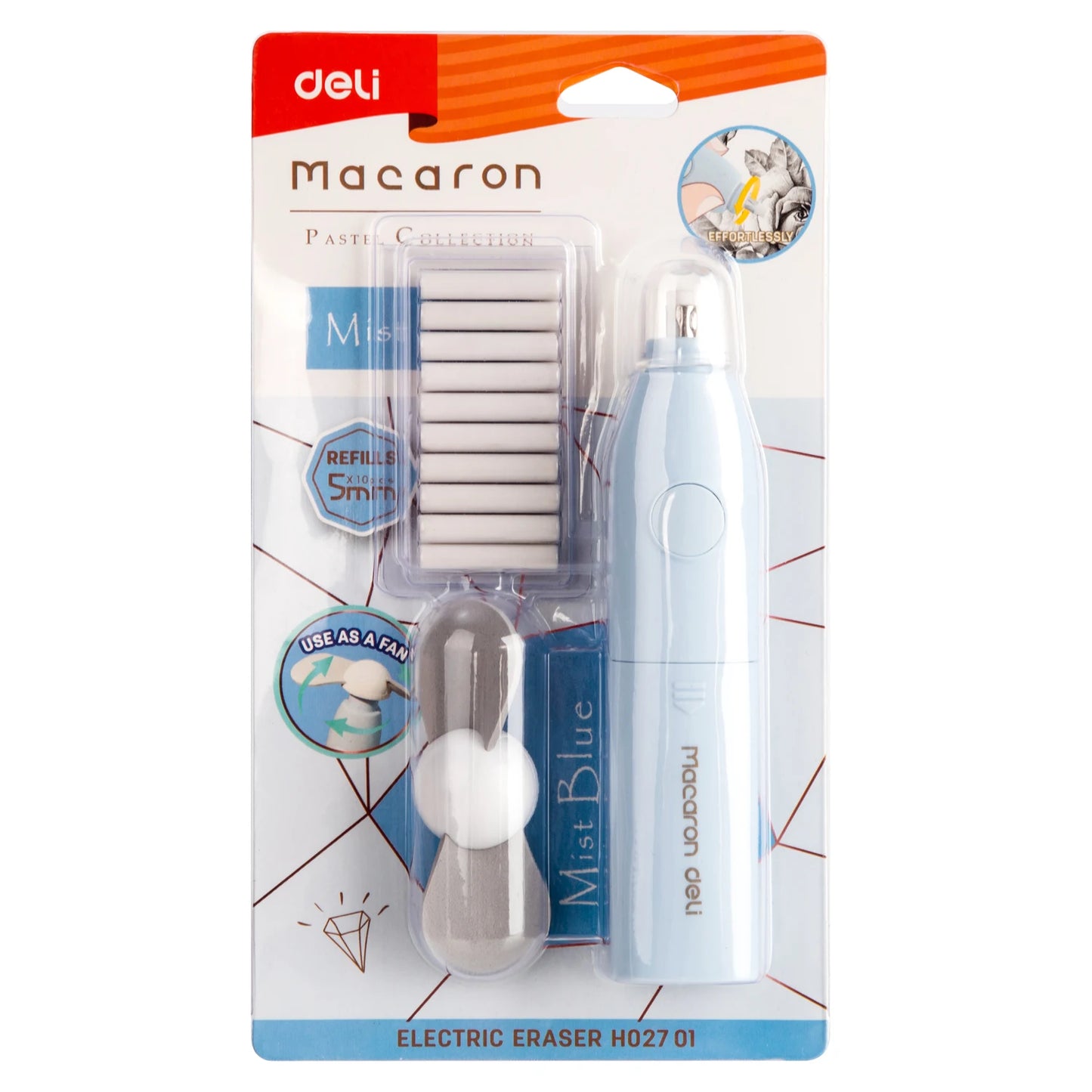 Deli Adjustable Electric Eraser for Sketch Drawing Erasing Writing with Rubber Refills Electric Rubber Pen School Pencil Eraser - ZOOMNSTORE