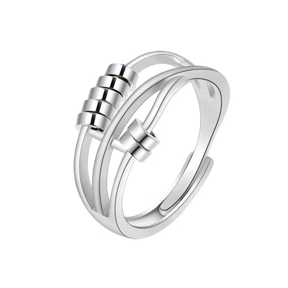 SMJEL Anti Stress Anxiety Ring Fidget Spinner Rings Adjustable for Women Rotating Freely Spinning Accessories Jewelry Gifts - ZOOMNSTORE