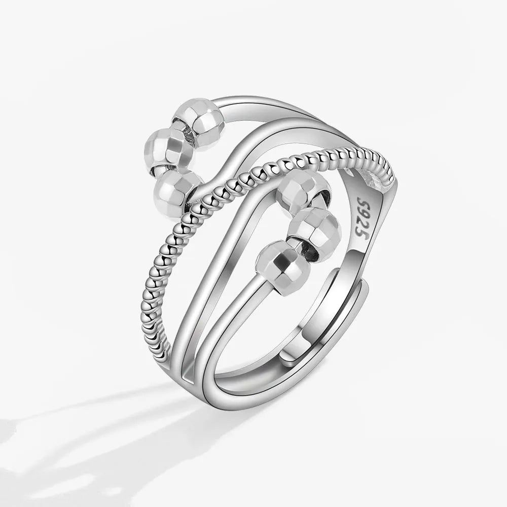 SMJEL Anti Stress Anxiety Ring Fidget Spinner Rings Adjustable for Women Rotating Freely Spinning Accessories Jewelry Gifts - ZOOMNSTORE