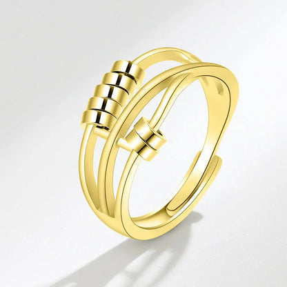 SMJEL Anti Stress Anxiety Ring Fidget Spinner Rings Adjustable for Women Rotating Freely Spinning Accessories Jewelry Gifts - ZOOMNSTORE