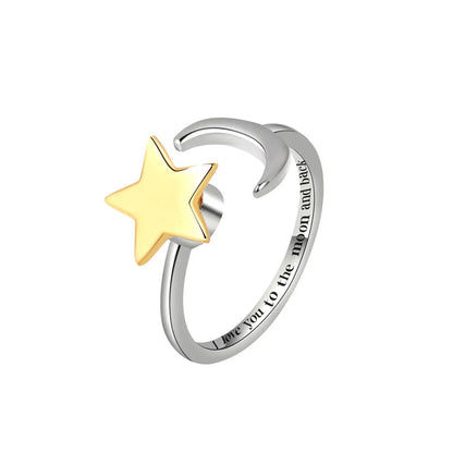 SMJEL Anti Stress Anxiety Ring Fidget Spinner Rings Adjustable for Women Rotating Freely Spinning Accessories Jewelry Gifts - ZOOMNSTORE