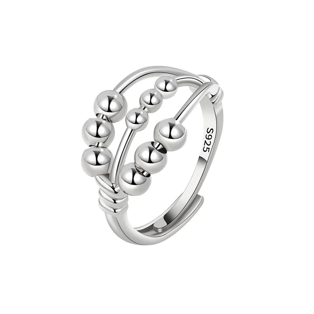 SMJEL Anti Stress Anxiety Ring Fidget Spinner Rings Adjustable for Women Rotating Freely Spinning Accessories Jewelry Gifts - ZOOMNSTORE