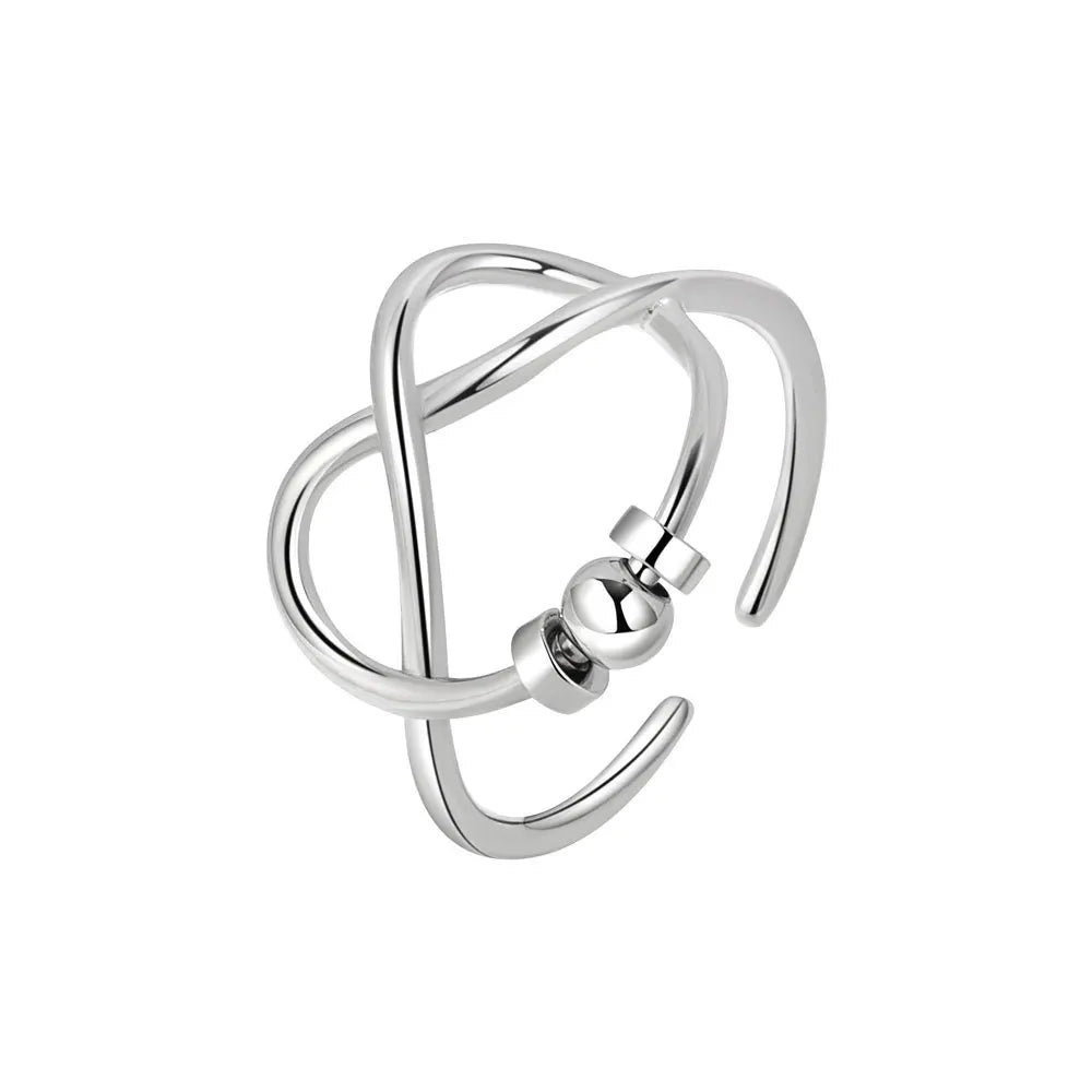 SMJEL Anti Stress Anxiety Ring Fidget Spinner Rings Adjustable for Women Rotating Freely Spinning Accessories Jewelry Gifts - ZOOMNSTORE