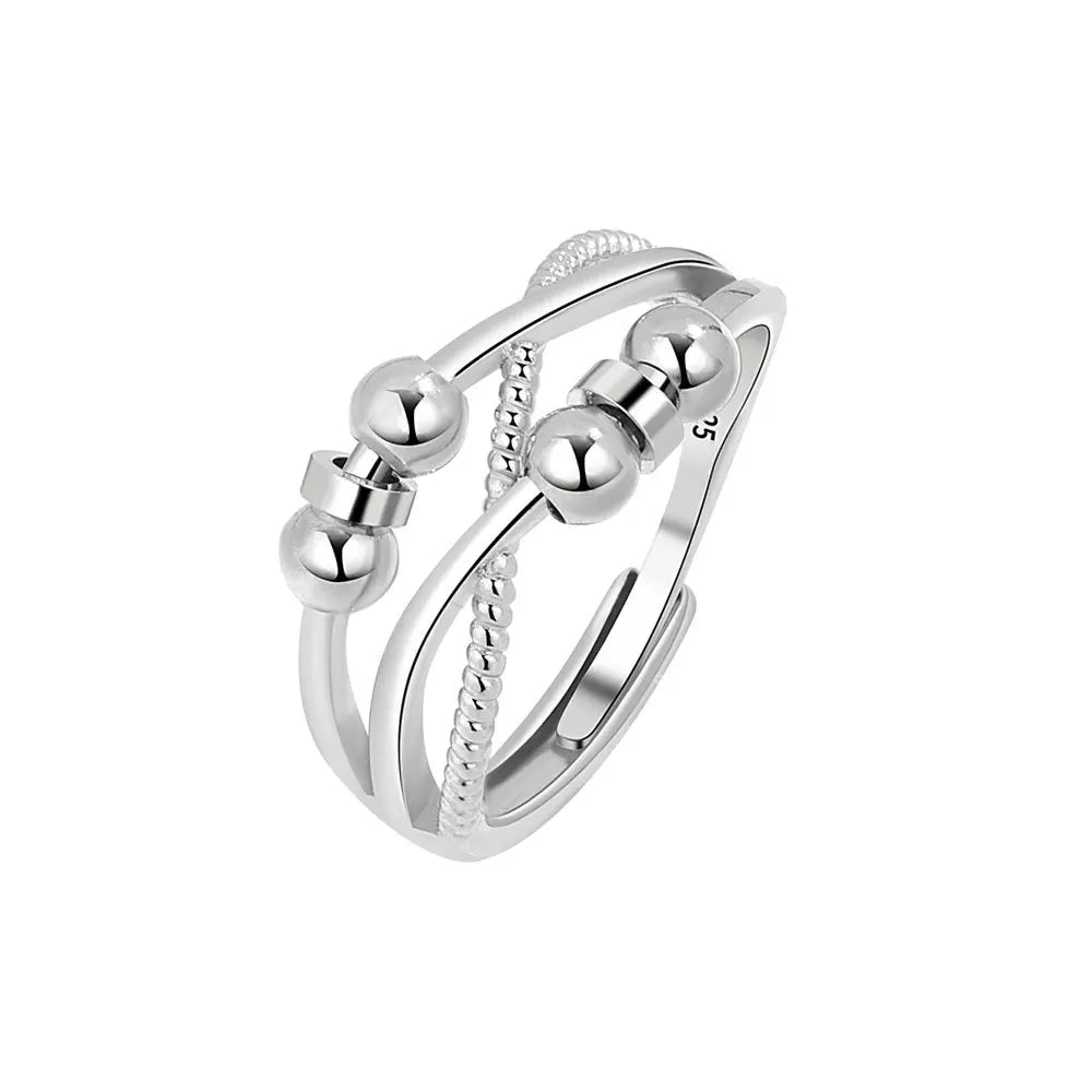 SMJEL Anti Stress Anxiety Ring Fidget Spinner Rings Adjustable for Women Rotating Freely Spinning Accessories Jewelry Gifts - ZOOMNSTORE