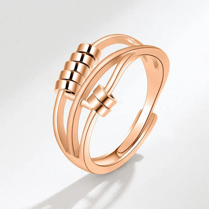 SMJEL Anti Stress Anxiety Ring Fidget Spinner Rings Adjustable for Women Rotating Freely Spinning Accessories Jewelry Gifts - ZOOMNSTORE