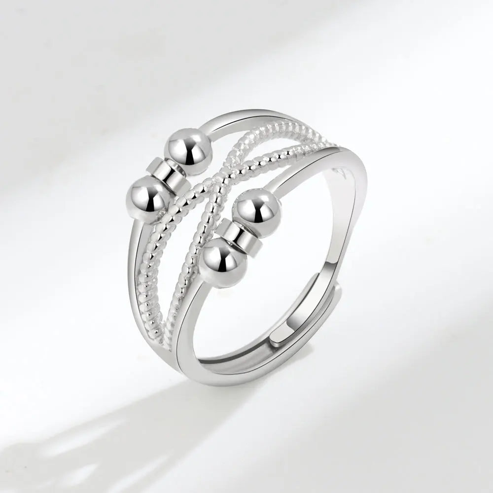 SMJEL Anti Stress Anxiety Ring Fidget Spinner Rings Adjustable for Women Rotating Freely Spinning Accessories Jewelry Gifts - ZOOMNSTORE