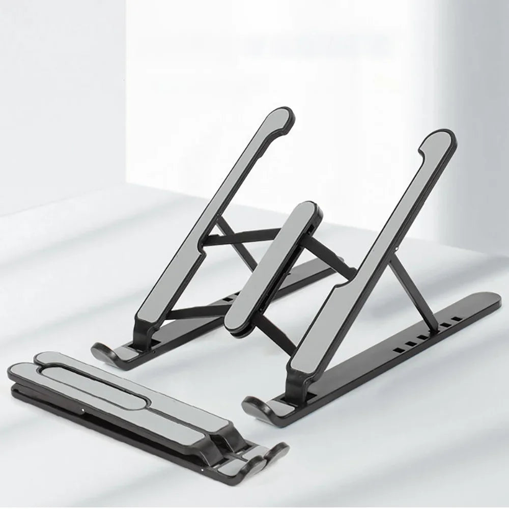 Adjustable Foldable Laptop Stand - Portable Aluminum Notebook Holder for MacBook and PC - ZOOMNSTORE