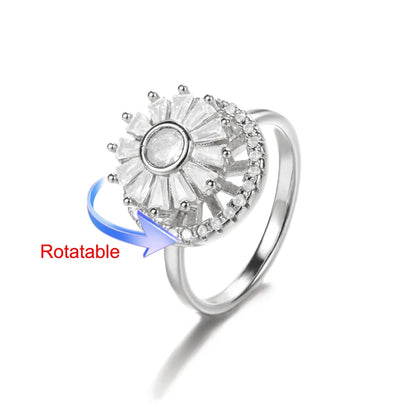 Four Clover Rotating Anxiety Rings for Women Gold Color Adjustable Stainless Steel Wedding Ring Aesthetic Jewelry Gift anillos - ZOOMNSTORE