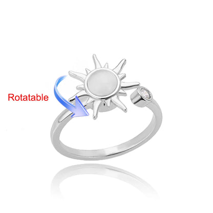 Four Clover Rotating Anxiety Rings for Women Gold Color Adjustable Stainless Steel Wedding Ring Aesthetic Jewelry Gift anillos - ZOOMNSTORE