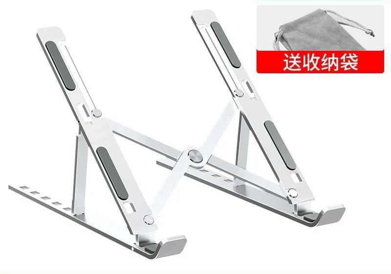Adjustable Aluminum Laptop Stand - Portable Non-Slip Holder for Notebook Computer - ZOOMNSTORE