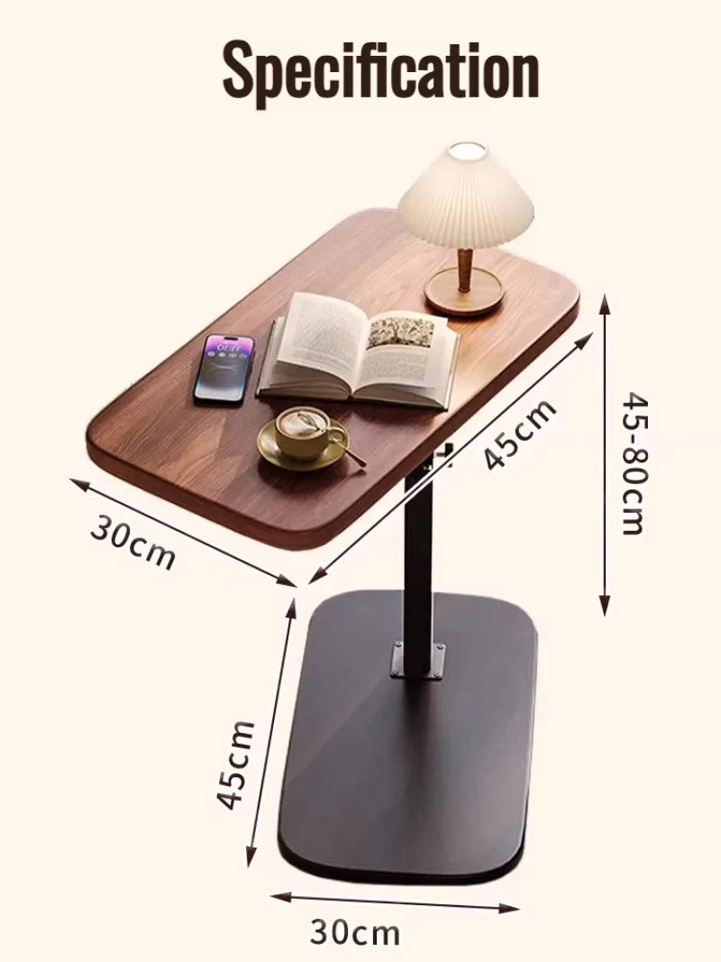 Adjustable Liftable Coffee Table - Rotating Foldable Sofa Side Table with Storage - ZOOMNSTORE