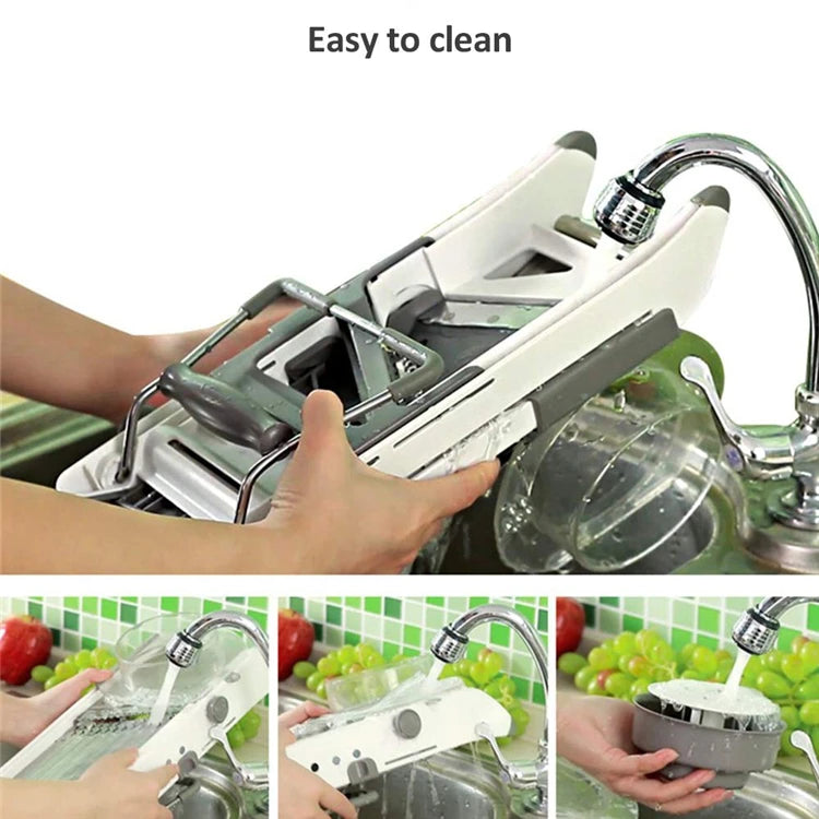 Adjustable Mandoline Slicer - Stainless Steel Vegetable Cutter With Multi Blade Set - ZOOMNSTORE