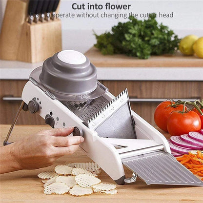 Adjustable Mandoline Slicer - Stainless Steel Vegetable Cutter With Multi Blade Set - ZOOMNSTORE