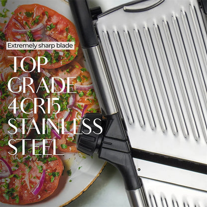 Adjustable Mandoline Slicer - Stainless Steel Vegetable Cutter | Easy Kitchen Chopper - ZOOMNSTORE