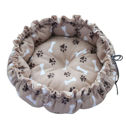 Adjustable Pet Bed - Soft Cotton Cushion Dual-Use Warm Nest for Cats & Puppies - ZOOMNSTORE