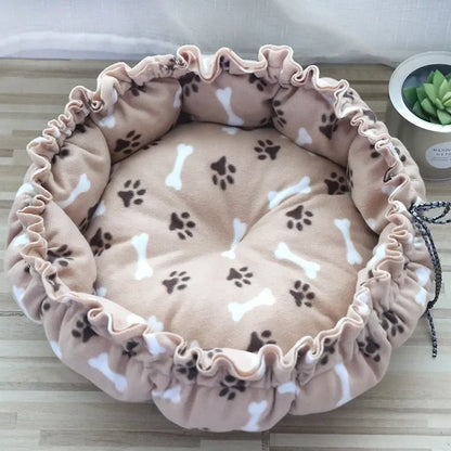 Adjustable Pet Bed - Soft Cotton Cushion Dual-Use Warm Nest for Cats & Puppies - ZOOMNSTORE