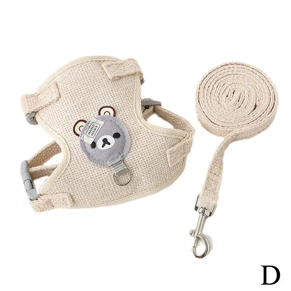 Adjustable Pet Harness  Leash - Breathable Vest for Small Dogs and Cats - ZOOMNSTORE