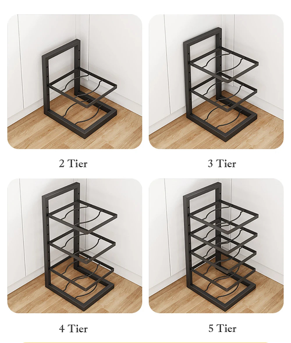 Adjustable Pot Rack – Stainless Steel Multi-Layer Kitchen Organizer for Pots and Pans - ZOOMNSTORE