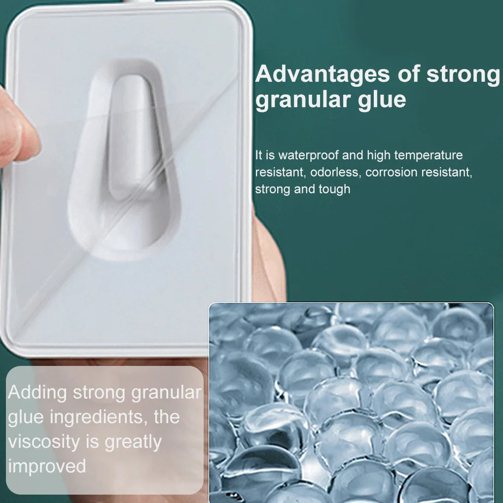 Adjustable 360 Shower Head Holder - Self-Adhesive Wall Mount Bracket with Hooks for Bathroom - ZOOMNSTORE