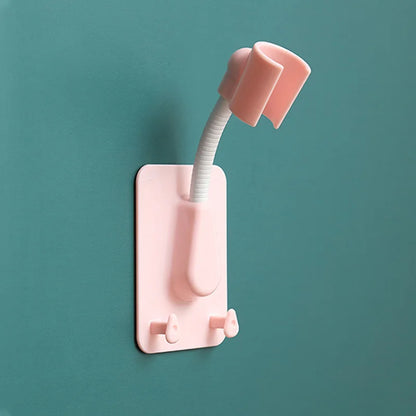 Adjustable 360 Shower Head Holder - Self-Adhesive Wall Mount Bracket with Hooks for Bathroom - ZOOMNSTORE