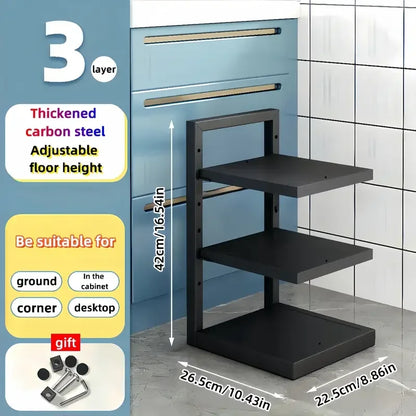Adjustable Stainless Steel Pot Rack - Multi-Layer Kitchen Organizer - ZOOMNSTORE
