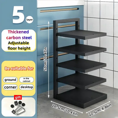 Adjustable Stainless Steel Pot Rack - Multi-Layer Kitchen Organizer - ZOOMNSTORE