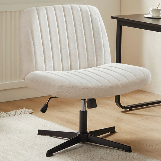 Adjustable Swivel Rocking Chair - Armless Fabric Gaming  Office Chair - ZOOMNSTORE