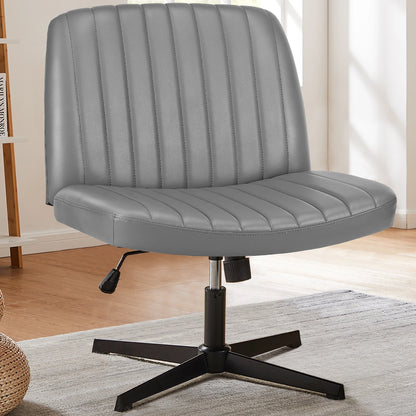 Adjustable Swivel Rocking Chair - Armless Fabric Gaming  Office Chair - ZOOMNSTORE