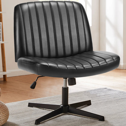 Adjustable Swivel Rocking Chair - Armless Fabric Gaming  Office Chair - ZOOMNSTORE