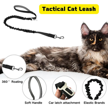 Adjustable Tactical Pet Harness with Leash - Soft Mesh Vest for Large Cats and Dogs - ZOOMNSTORE