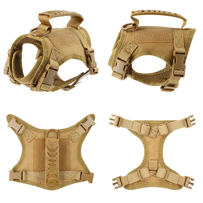 Adjustable Tactical Puppy Harness  Leash for Small Dogs and Cats - Military-Style Vest for Training and Walking - ZOOMNSTORE